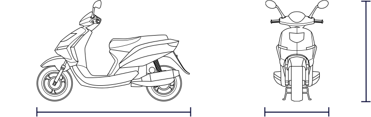 Scooter dimensions